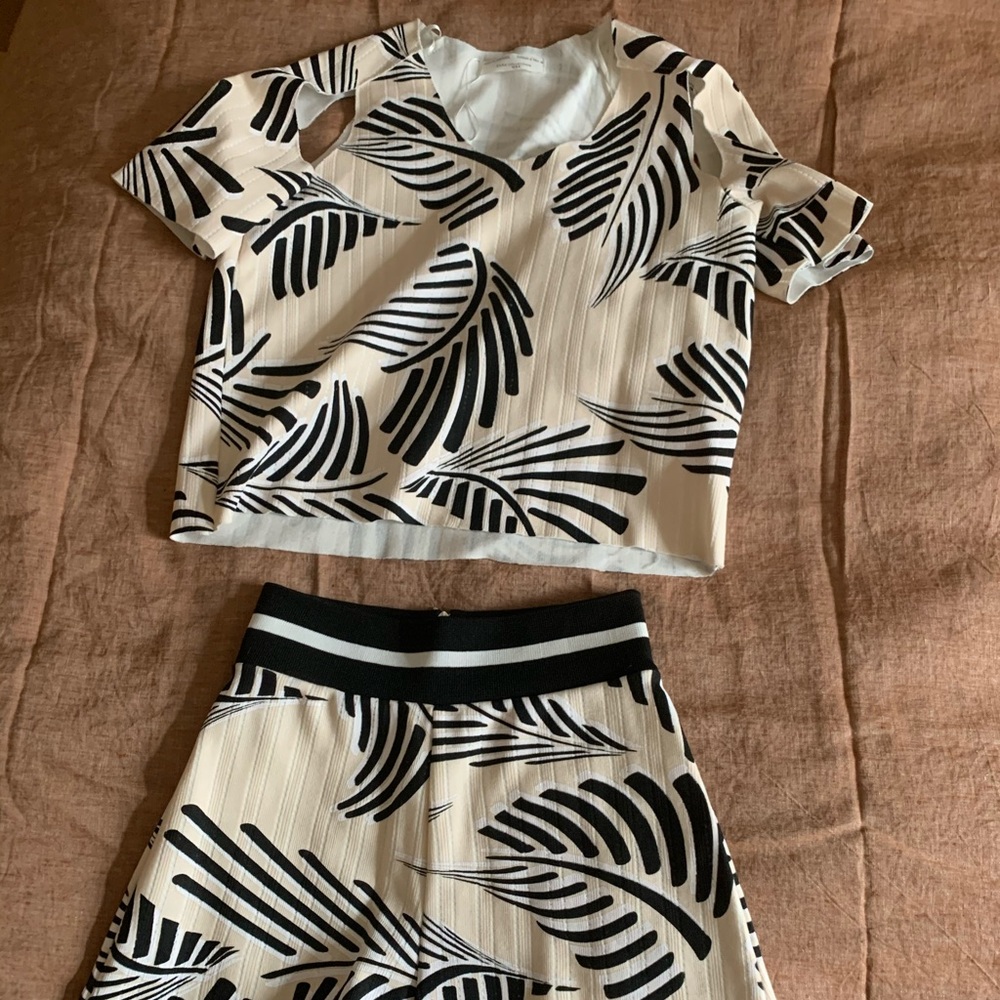 Zara Set Palm Printed Size S